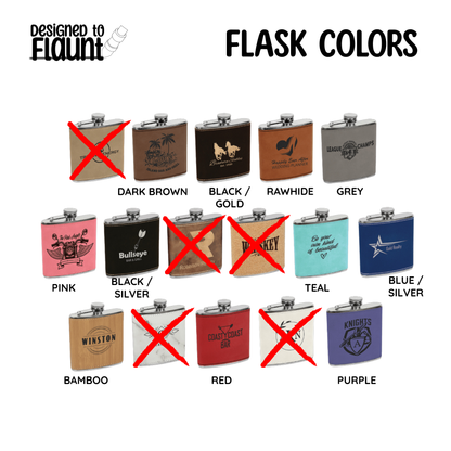 I Don't Know 6 oz Leatherette and  Stainless Steel flask