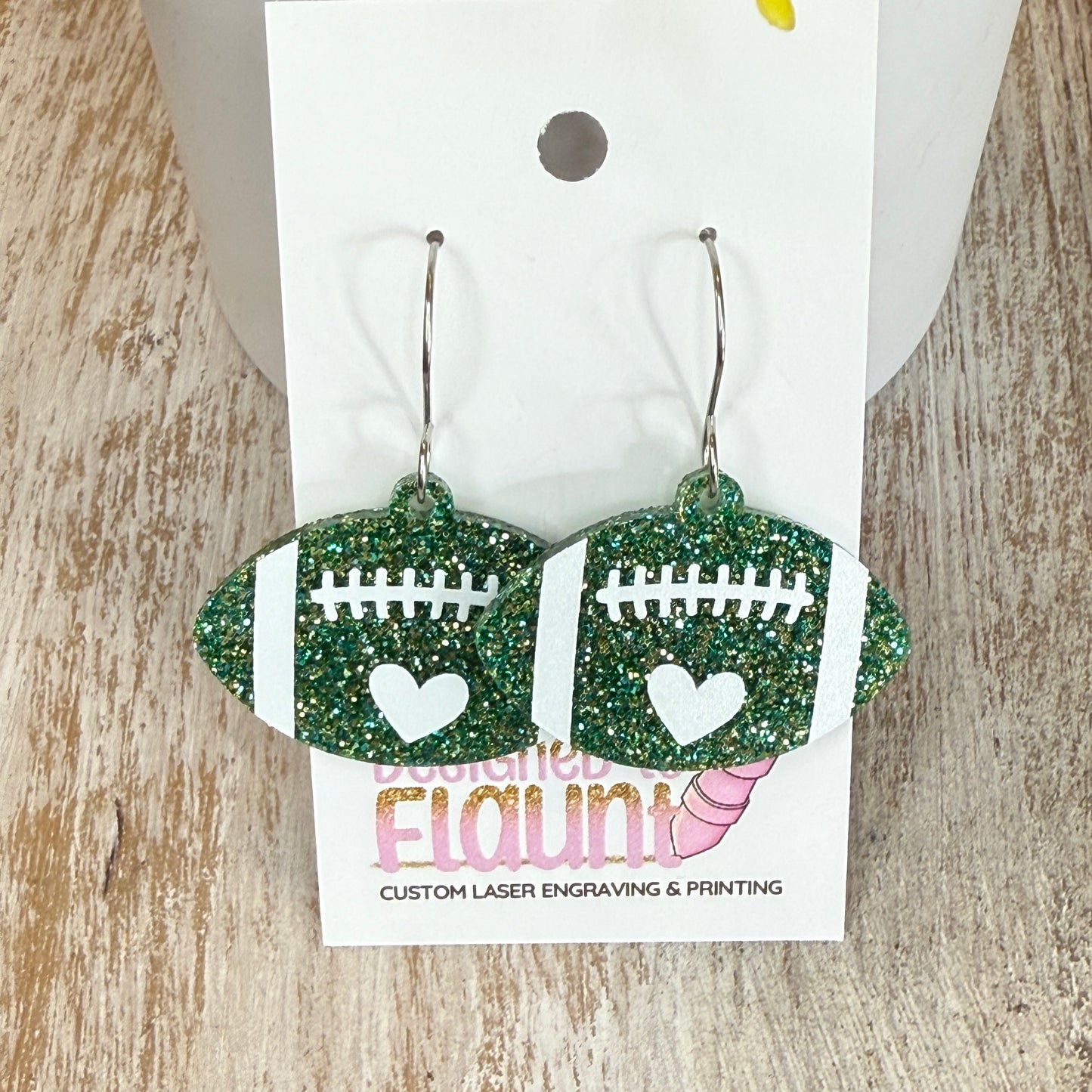 UV Printed Game Day Love Acrylic Dangle Earrings