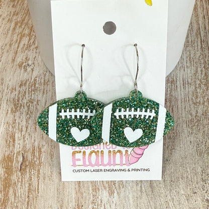 UV Printed Game Day Love Acrylic Dangle Earrings
