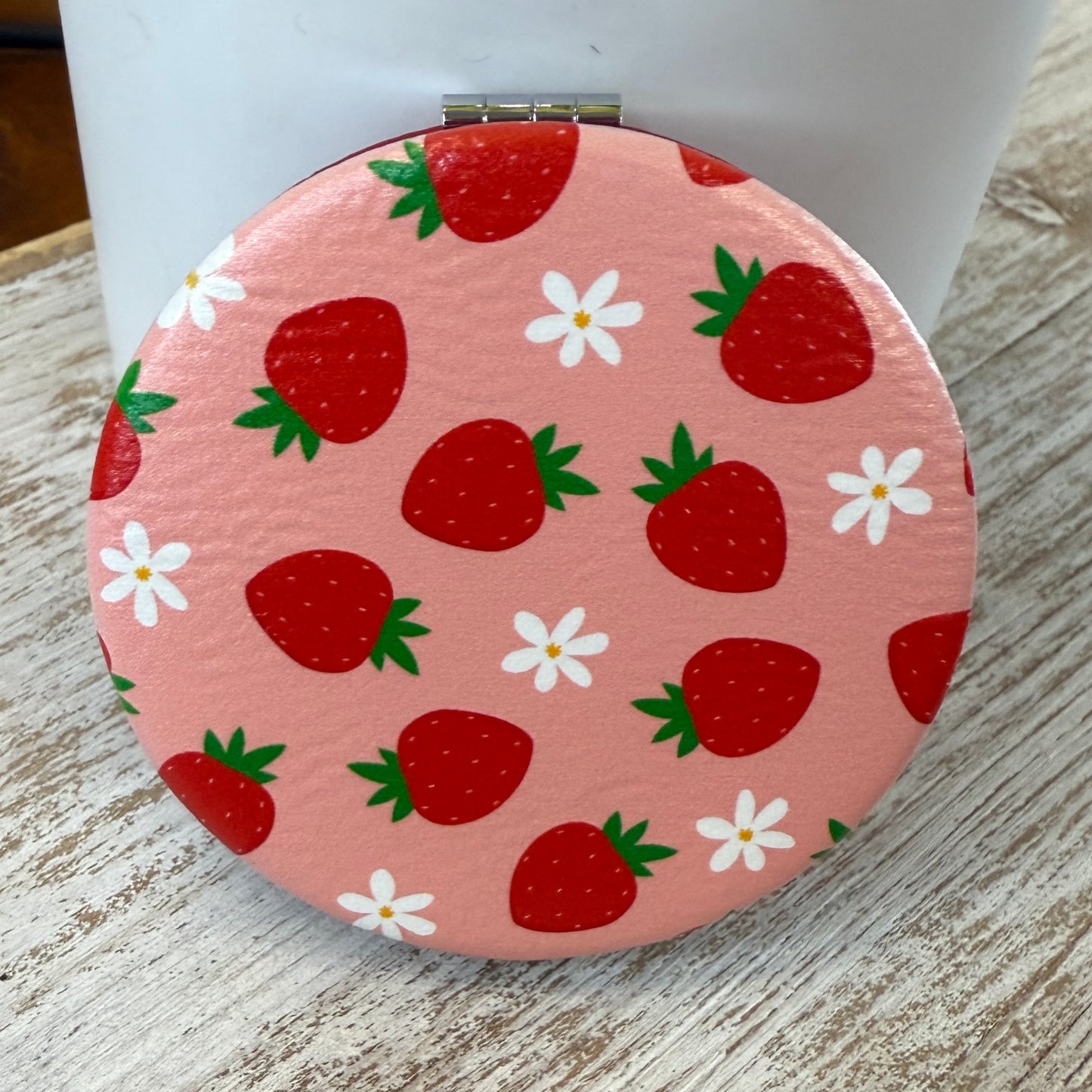 UV Printed Berry Babe Leatherette Compact Mirror