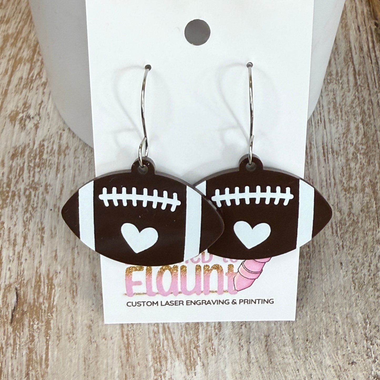 UV Printed Game Day Love Acrylic Dangle Earrings