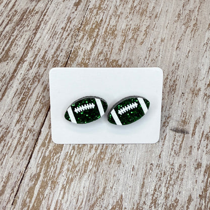 UV Printed Football Acrylic Stud Earrings