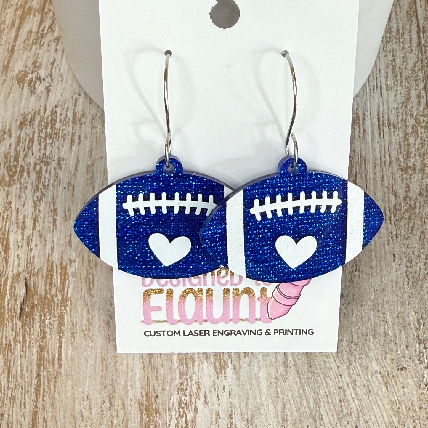 UV Printed Game Day Love Acrylic Dangle Earrings