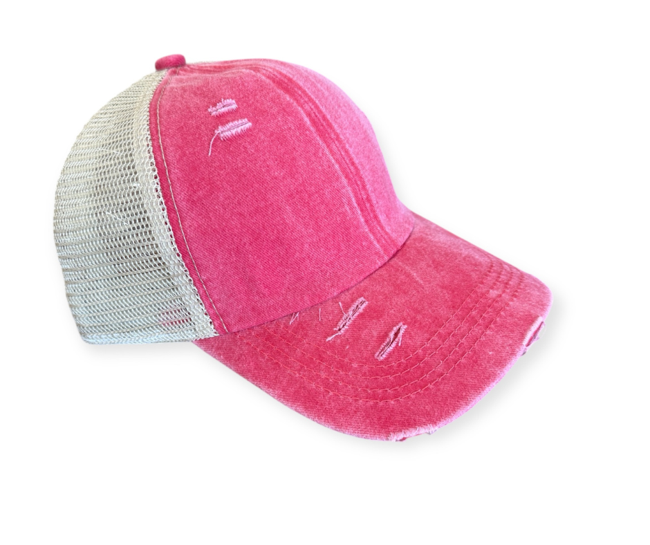 87 Heart Gloved Hands Criss Cross Hat