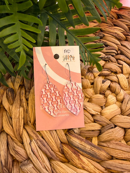 Baseball Scattered Print Dangle Earrings