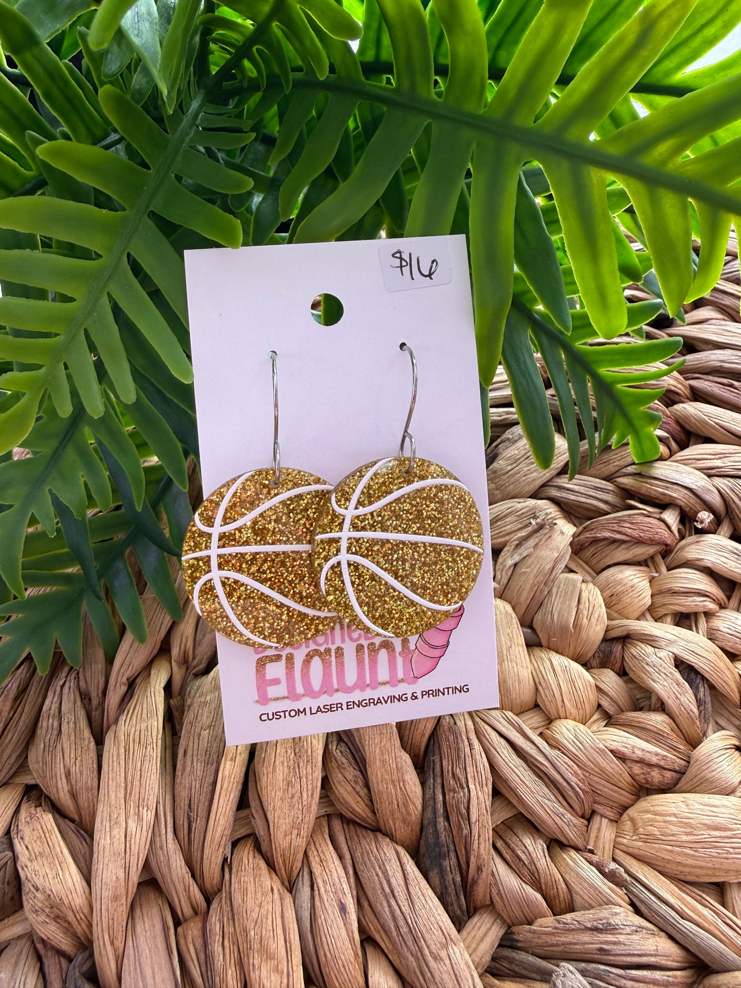 Full-Court Sparkle! UV Printed Basketball Dangles