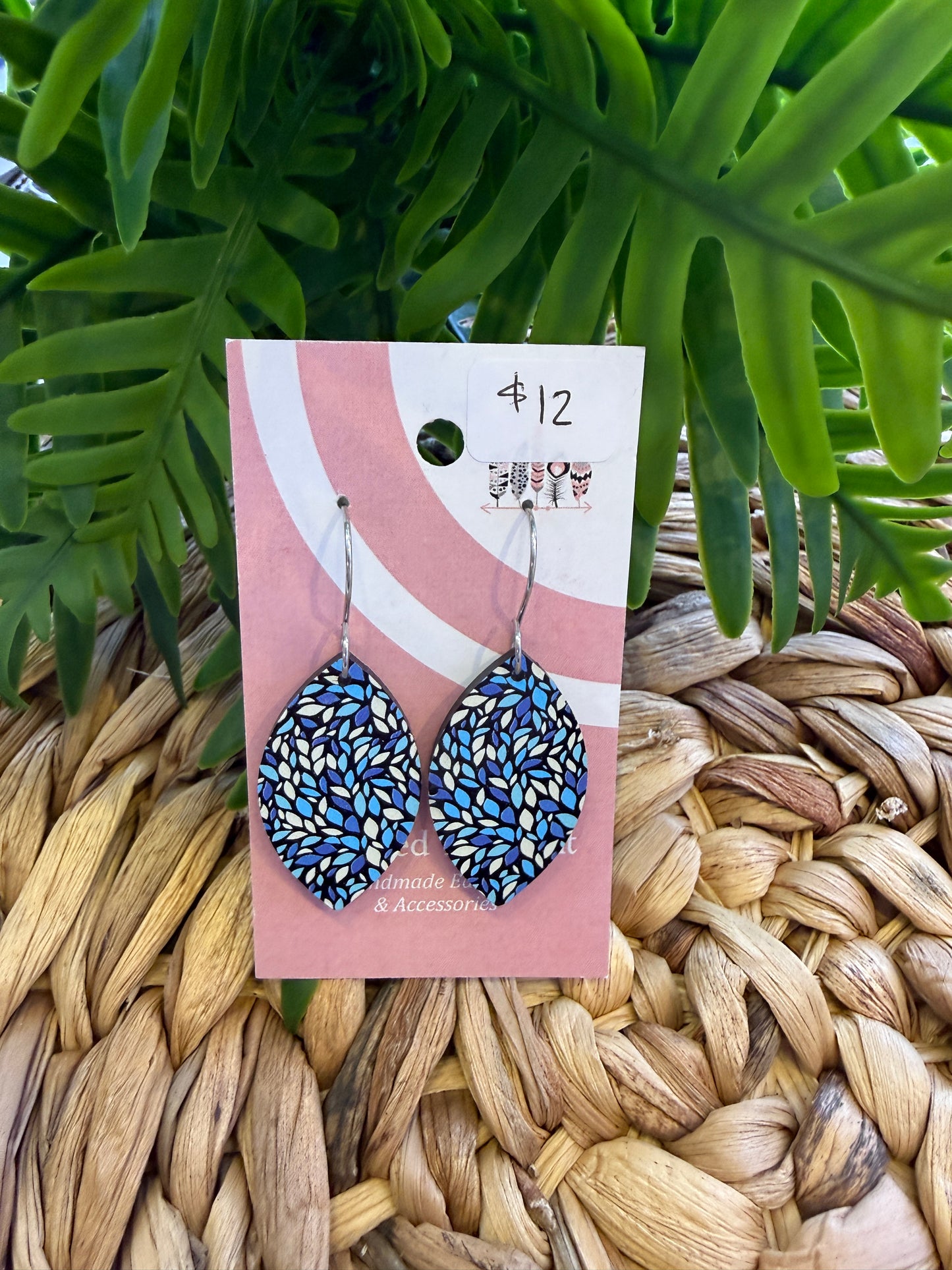 UV Printed Beach Confetti Dangle Earrings