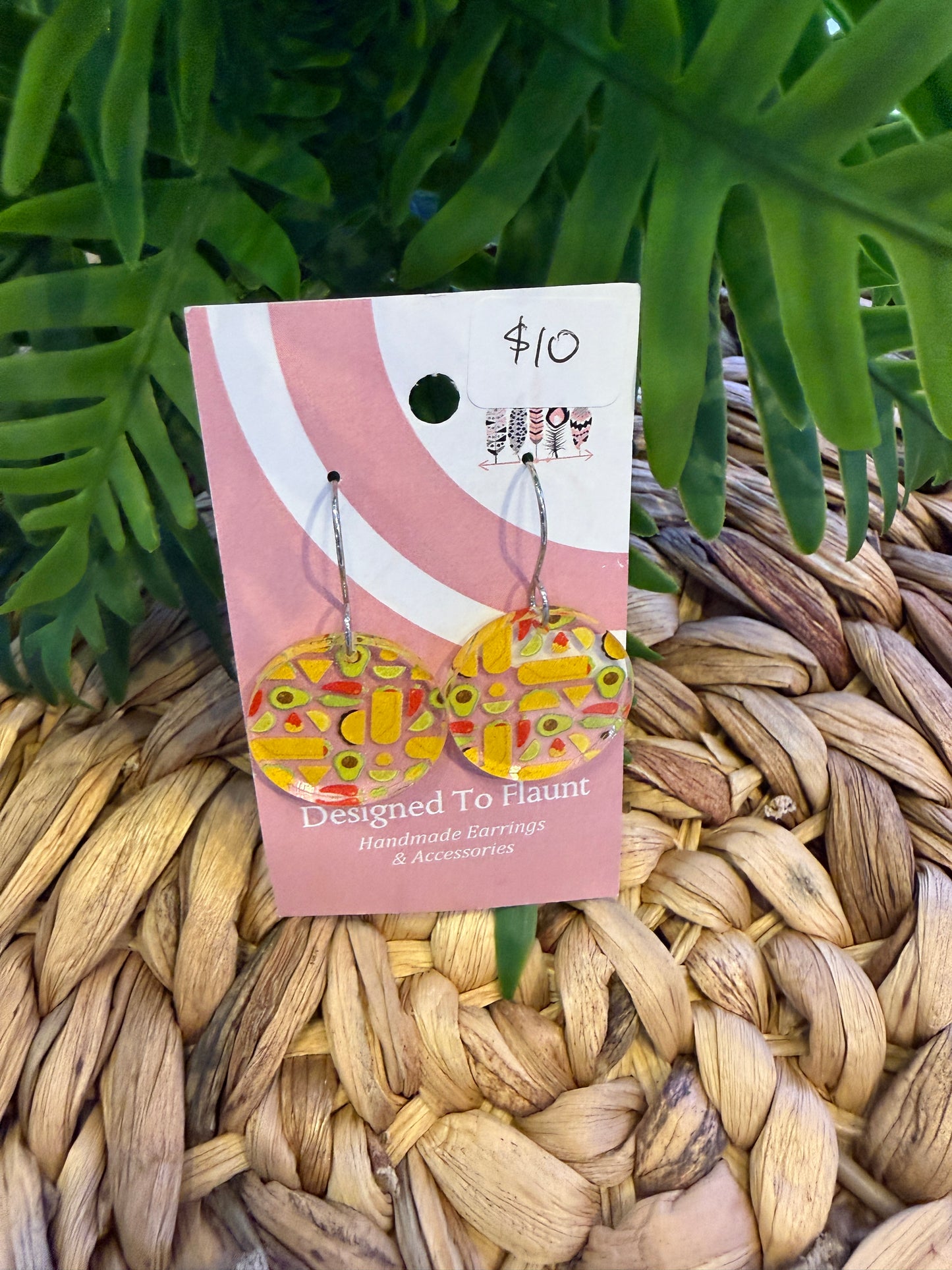 Tacos and Burritos Scattered Print Dangle Earrings