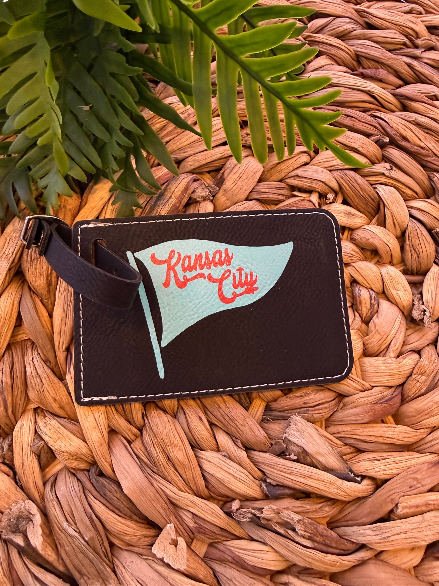 UV Printed Kansas City Teal Pennant Luggage Tag