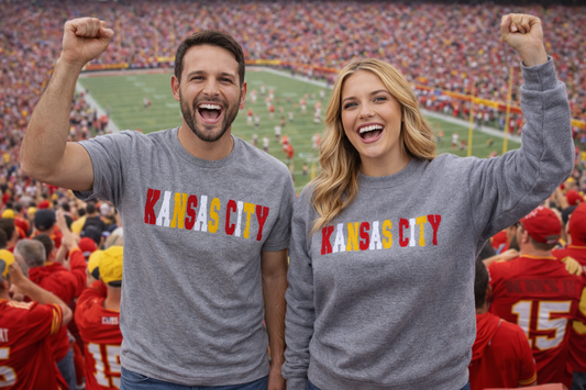 Kansas City Arched Sweatshirt - Red / Yellow