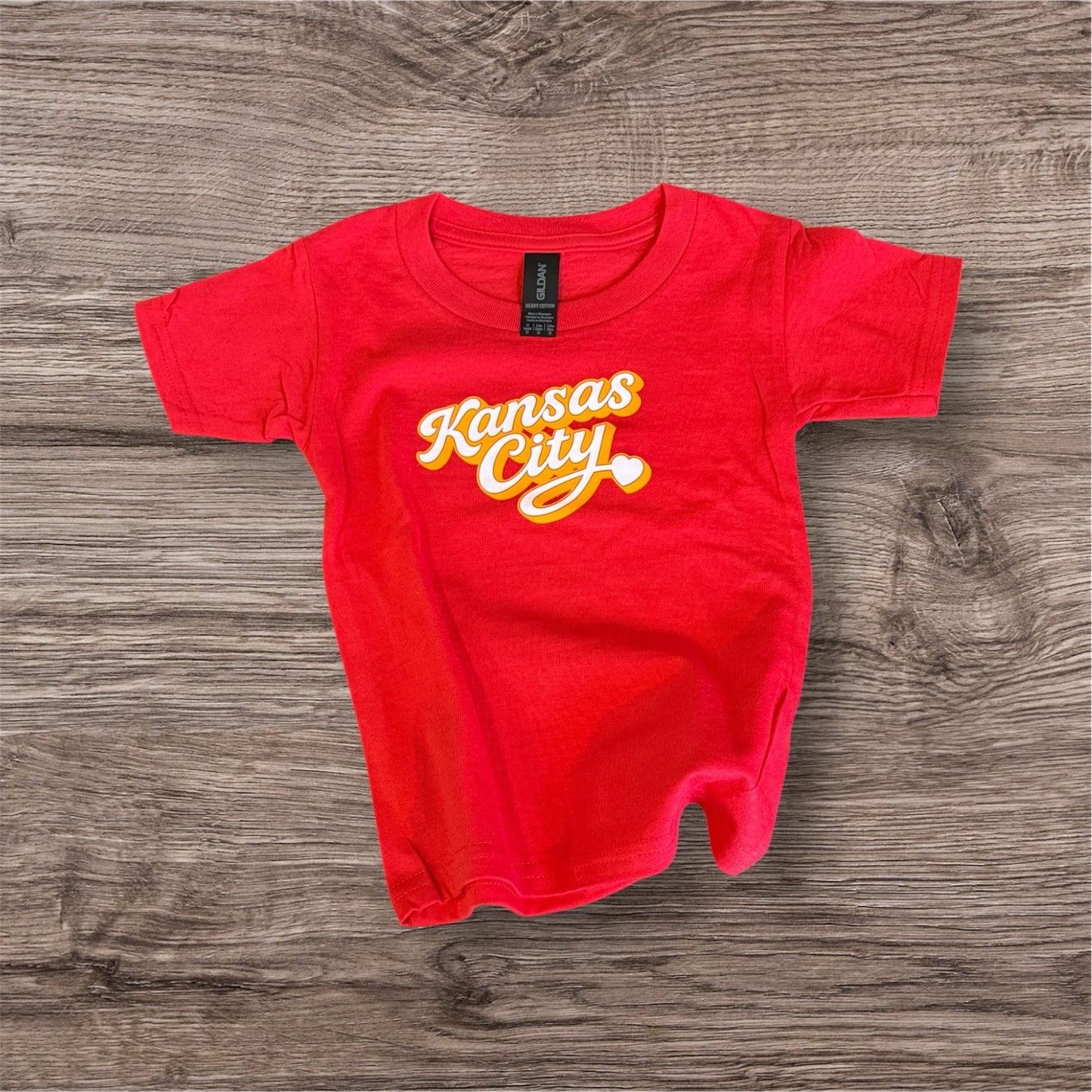 Kansas City Home Team Football Script Toddler & Youth Tee