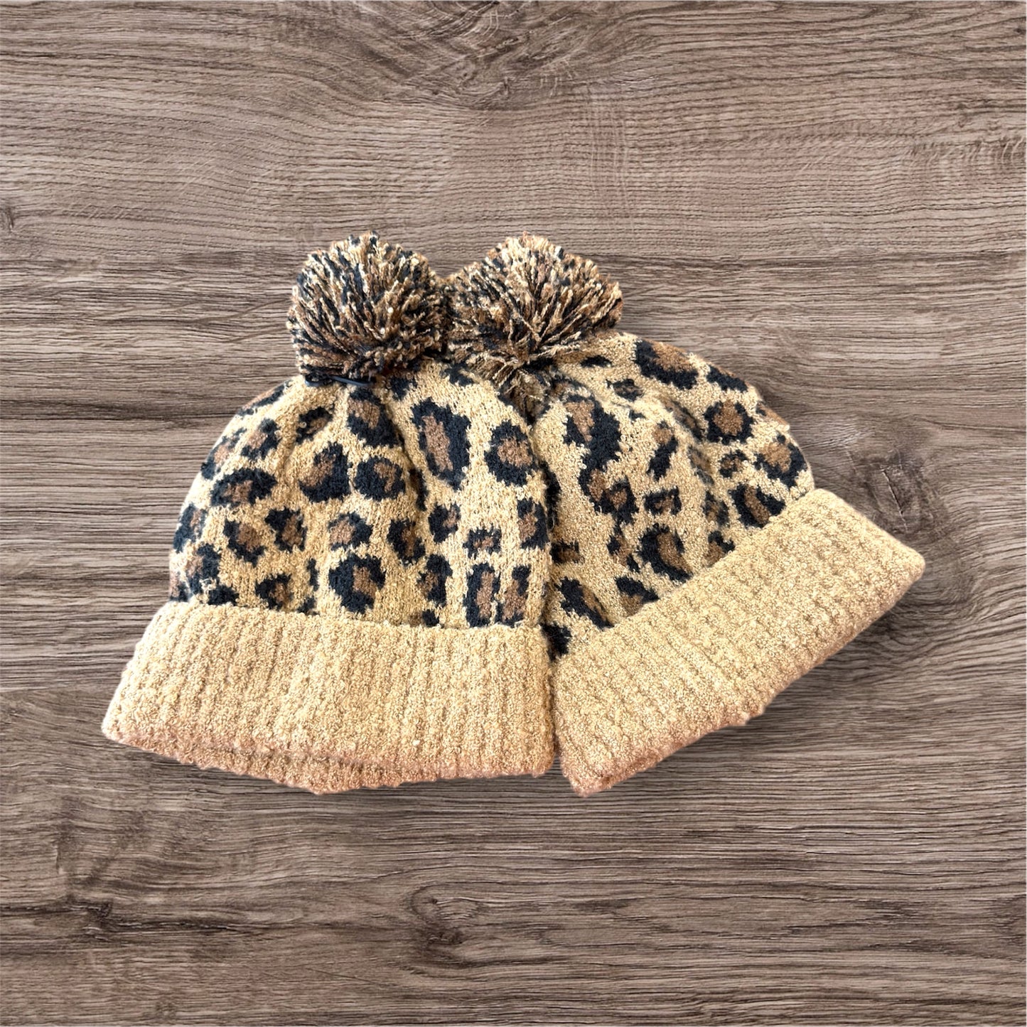Fuzzy Leopard Beanie