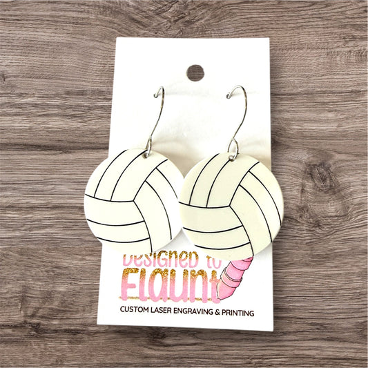 Game Day Volleyball Dangle Earrings