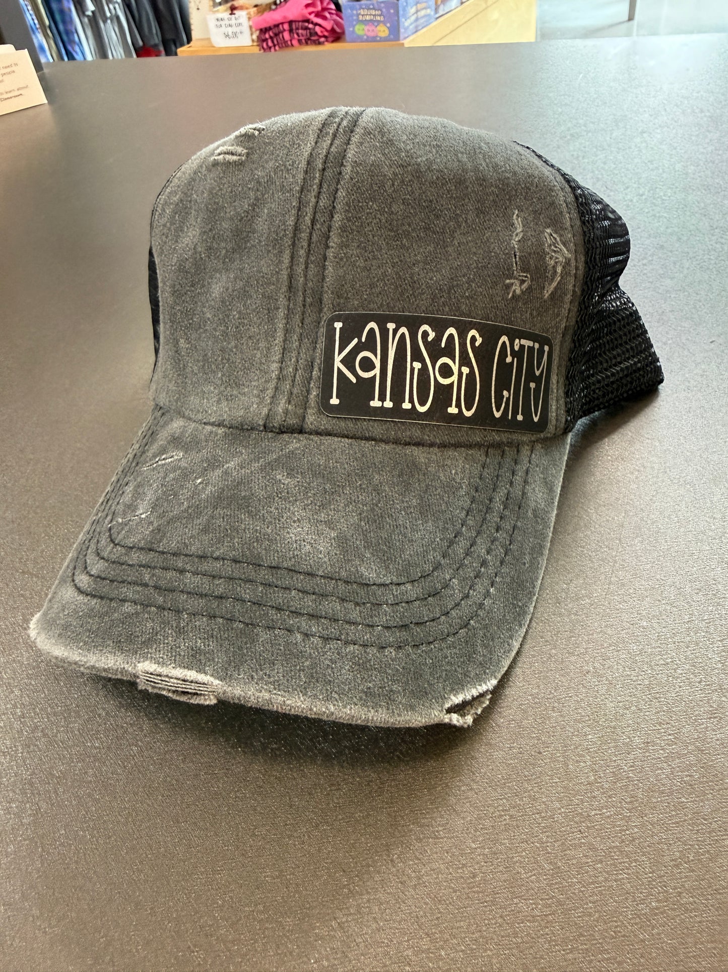 Kansas City Handwriting Ponytail Hat