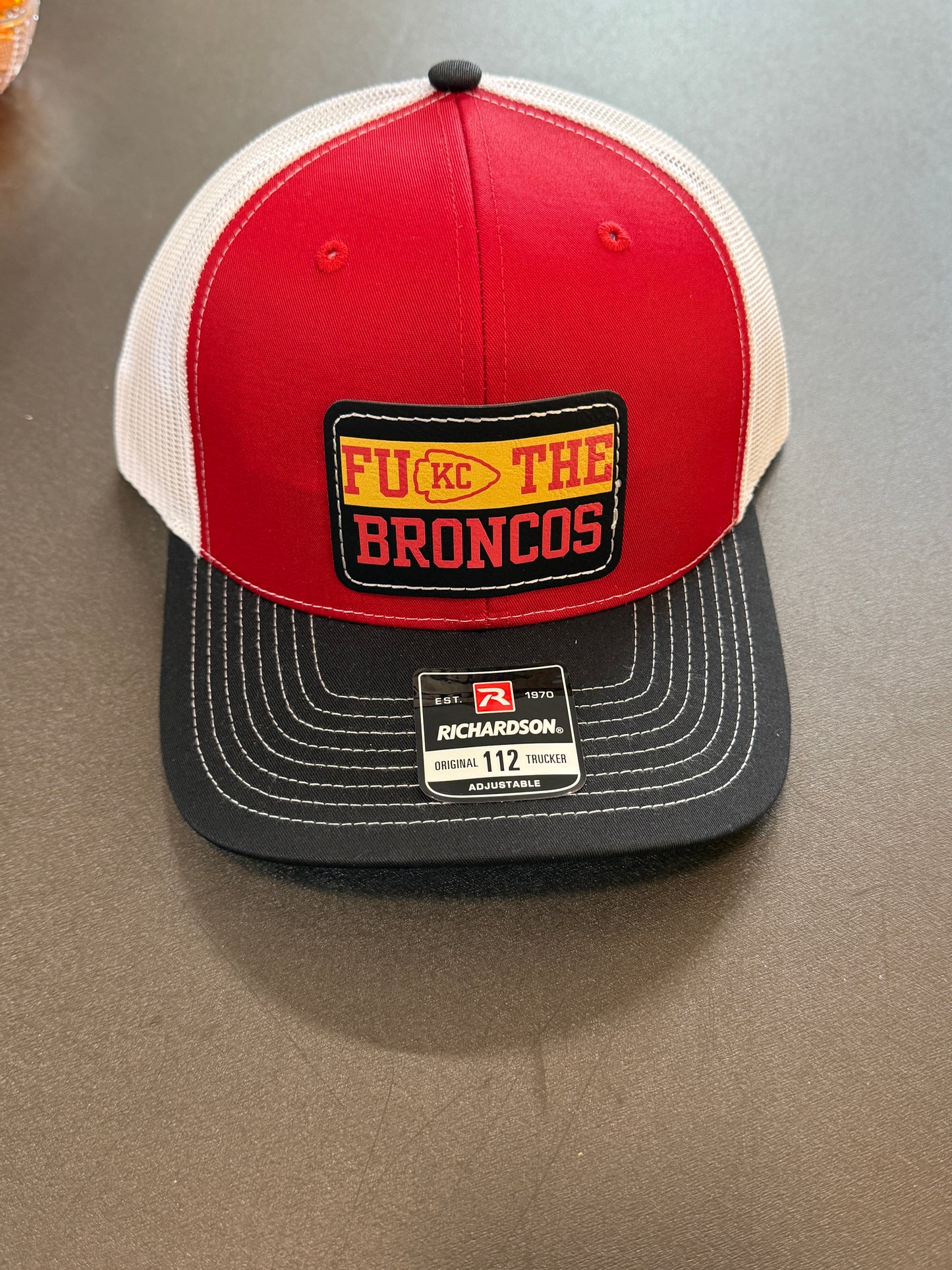 UV Printed FU KC The Broncos Men's Richardson 112 Trucker Hat