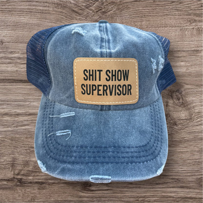 Shit Show Supervisor Women's Criss Cross Hat