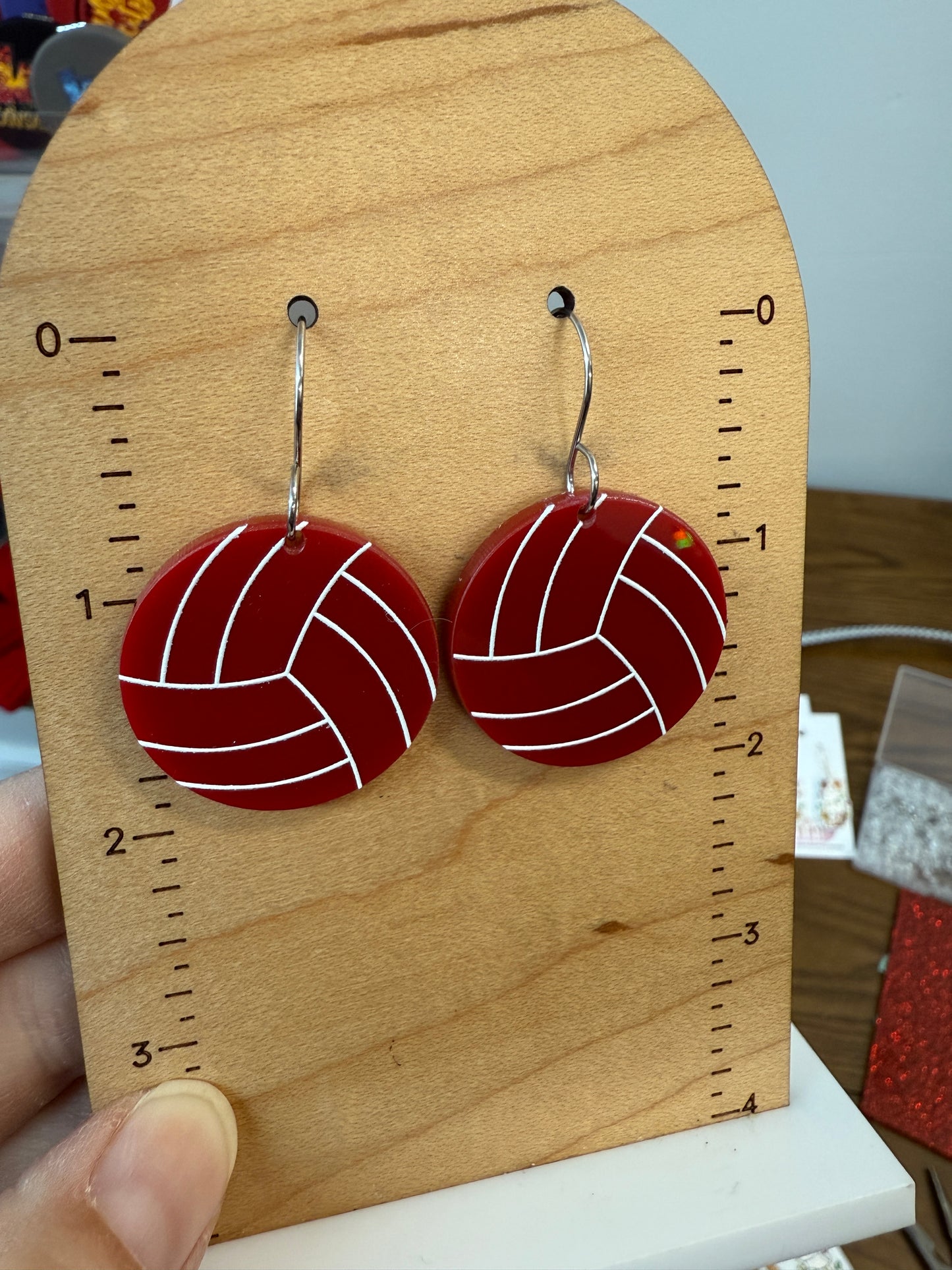 Bump, Set, Sparkle! UV Printed Volleyball Dangles