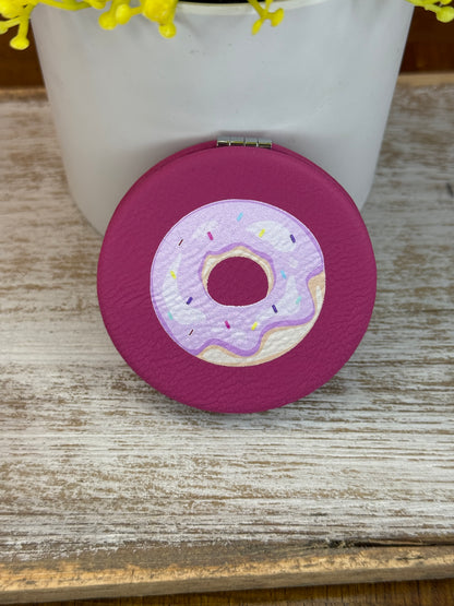 UV Printed Sweet Sprinkles Leatherette Compact Mirror