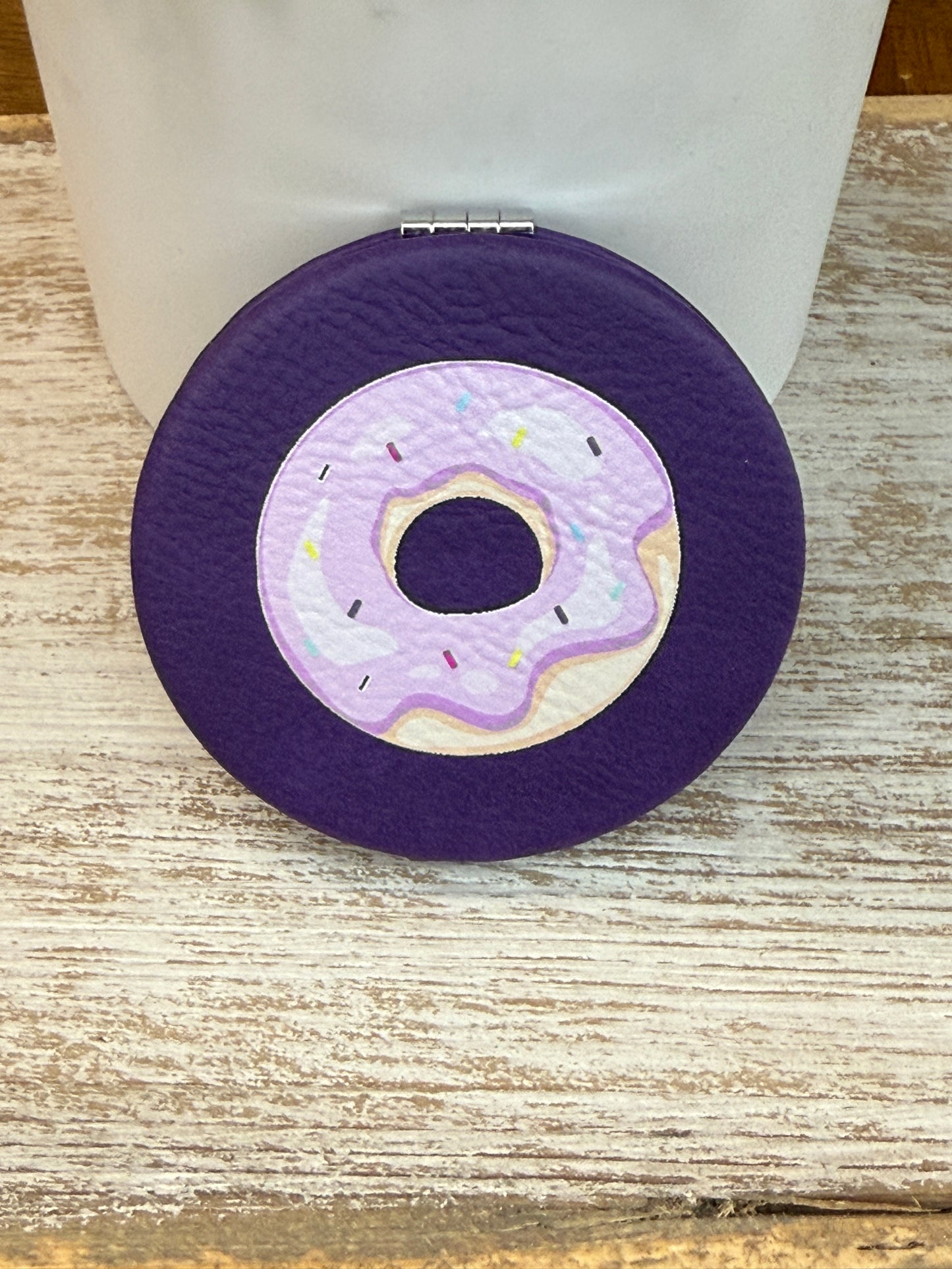 UV Printed Sweet Sprinkles Leatherette Compact Mirror