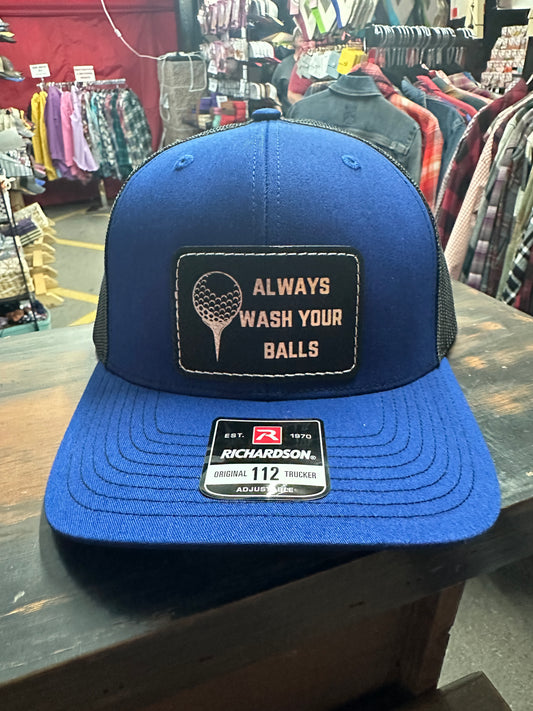 Always Wash Your Balls Men's Richardson 112 Trucker Hat
