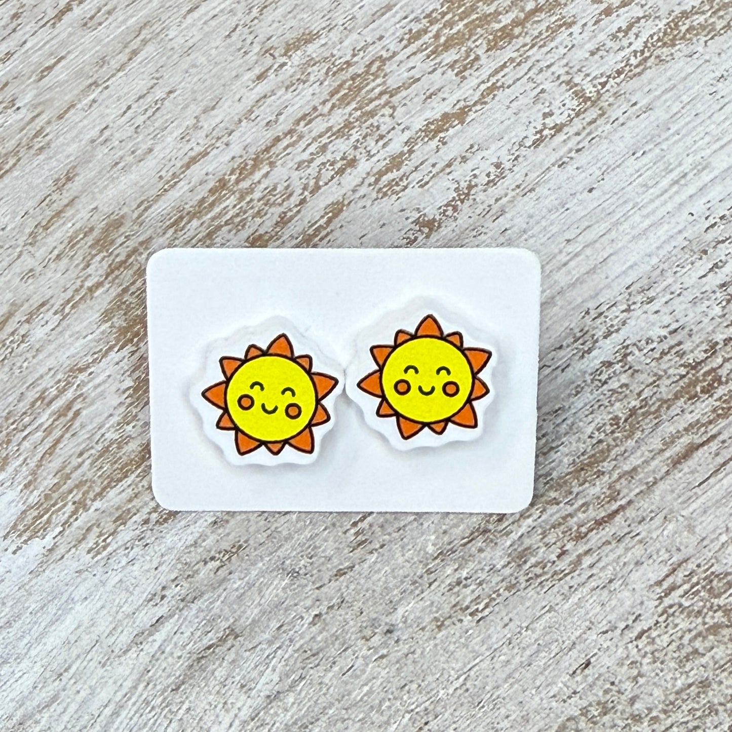 UV Printed Ray of Sunshine Acrylic Stud Earrings