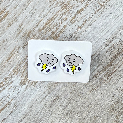 UV Printed Thunder Buddy Acrylic Stud Earrings
