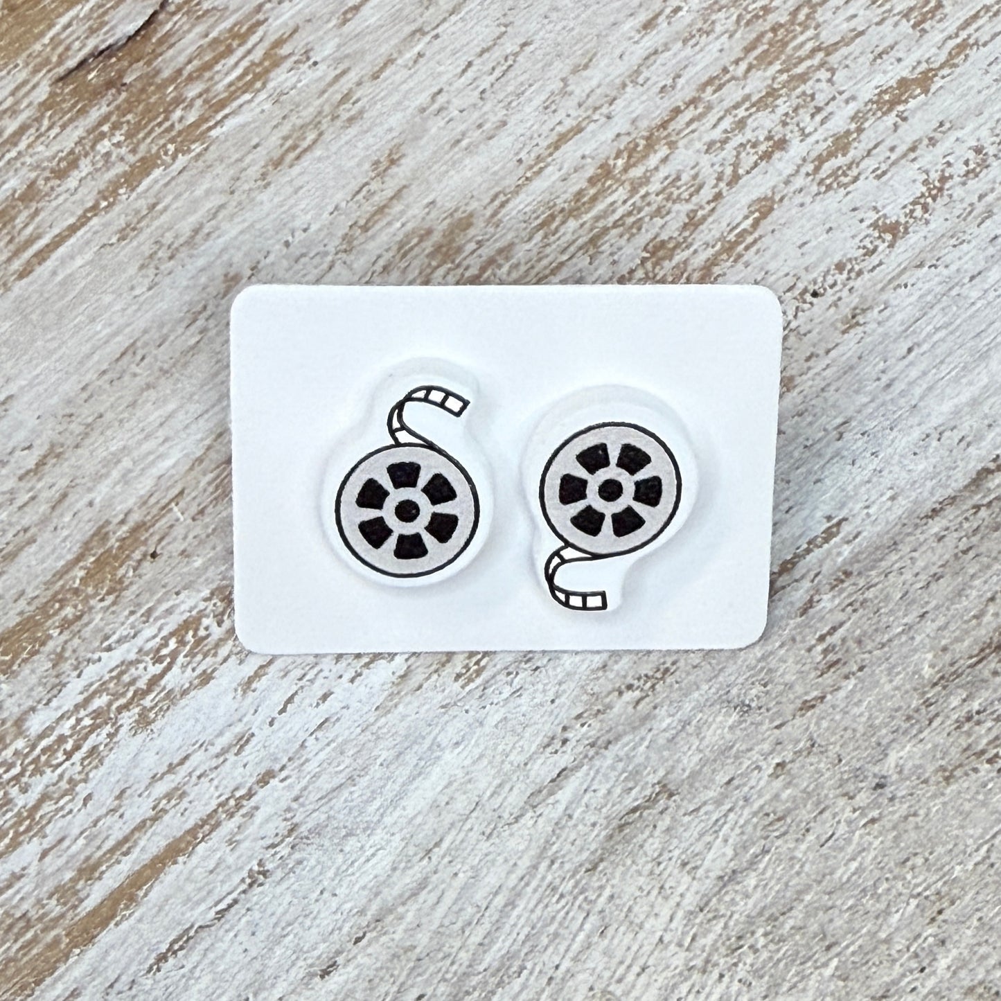 UV Stage Vintage Reel Stud Earrings