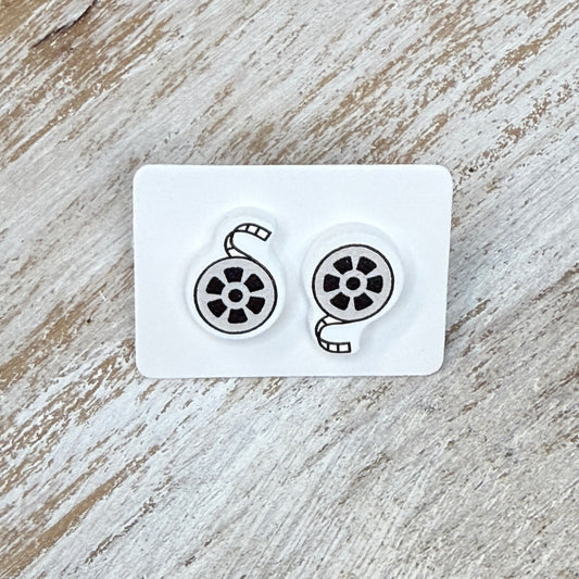 UV Stage Vintage Reel Stud Earrings