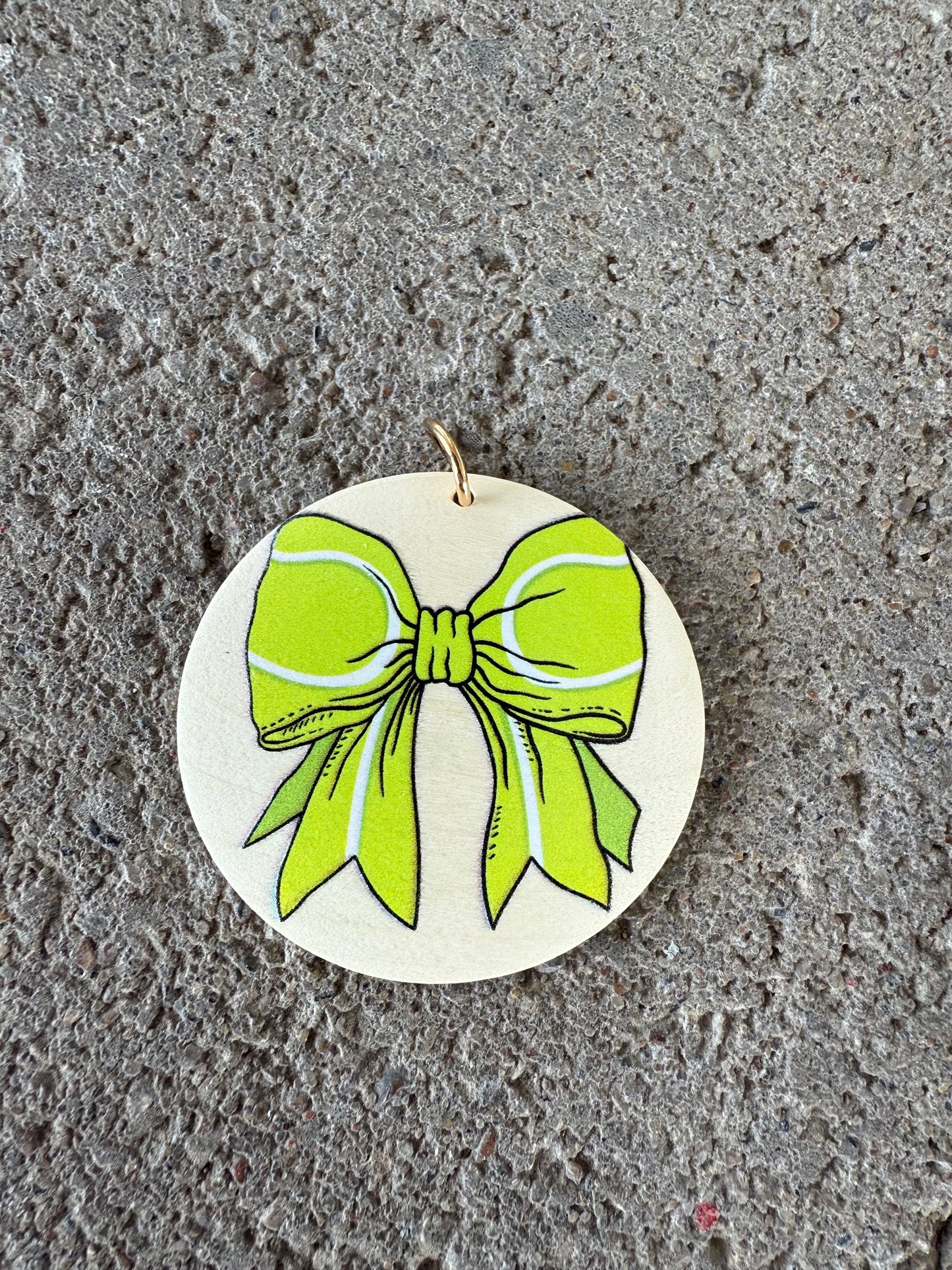 UV Printed Tennis Bow Keychain
