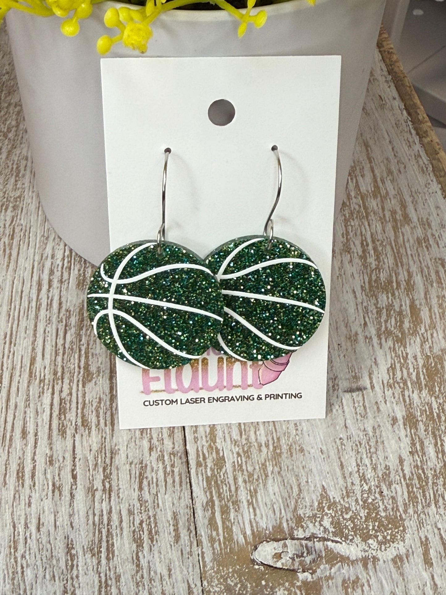 Full-Court Sparkle! UV Printed Basketball Dangles