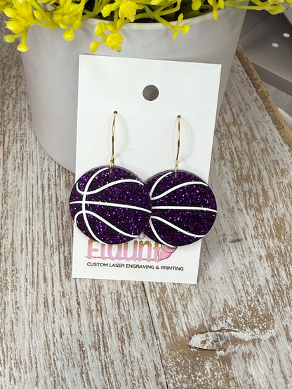 Full-Court Sparkle! UV Printed Basketball Dangles