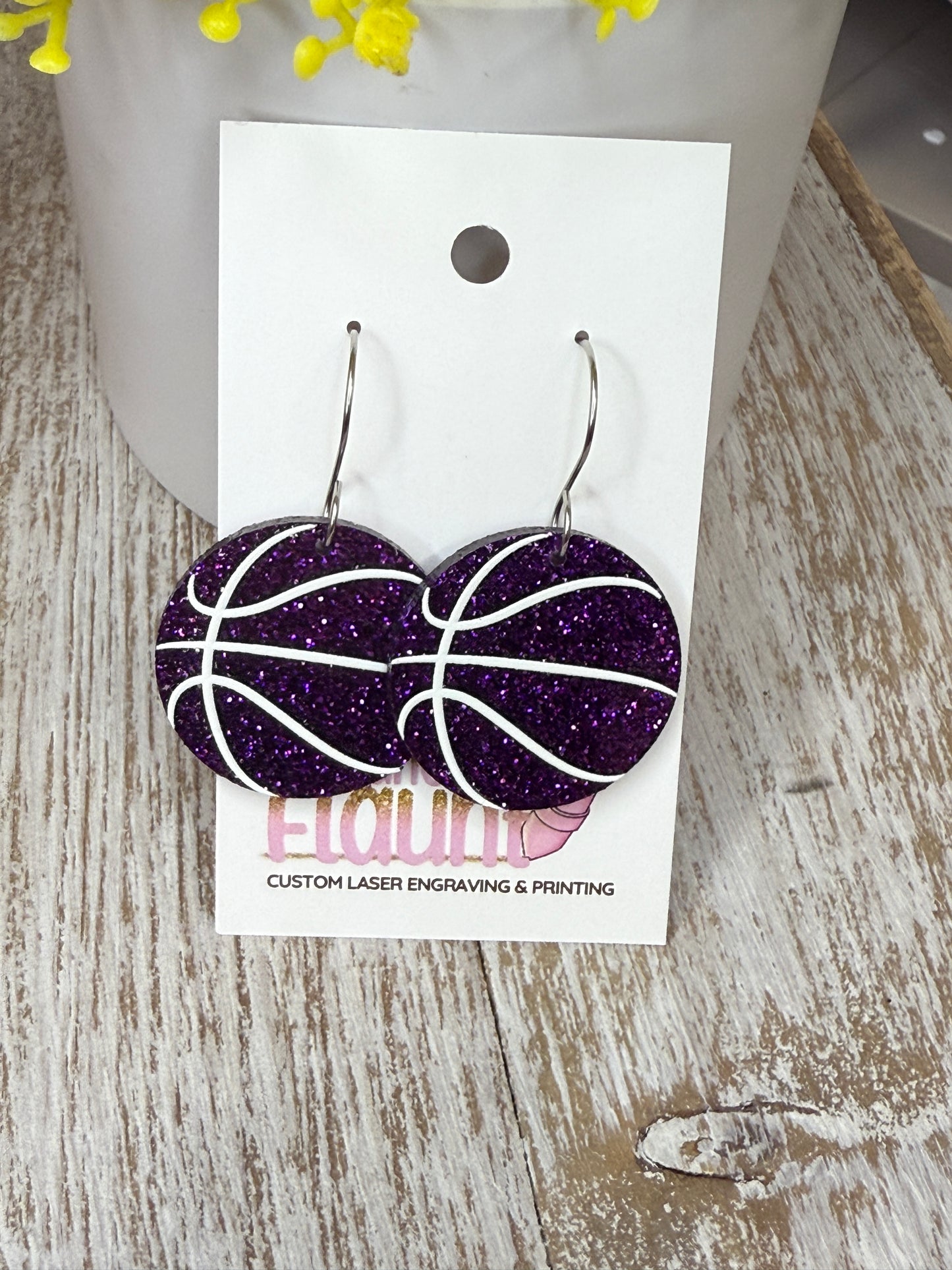 Full-Court Sparkle! UV Printed Basketball Dangles