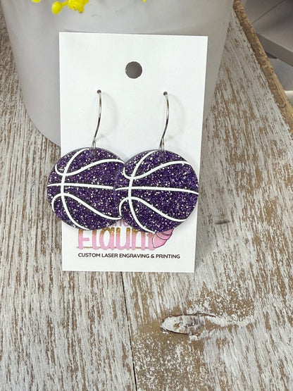 Full-Court Sparkle! UV Printed Basketball Dangles