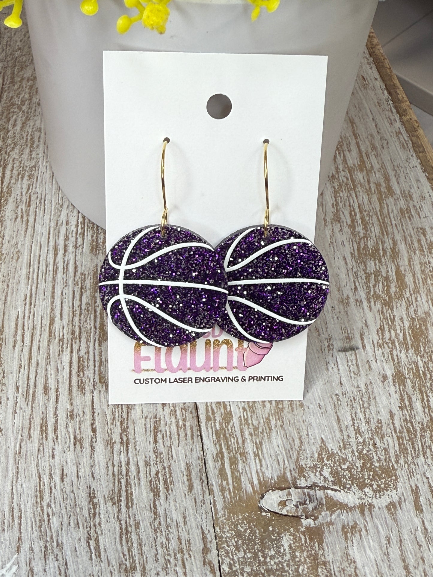 Full-Court Sparkle! UV Printed Basketball Dangles