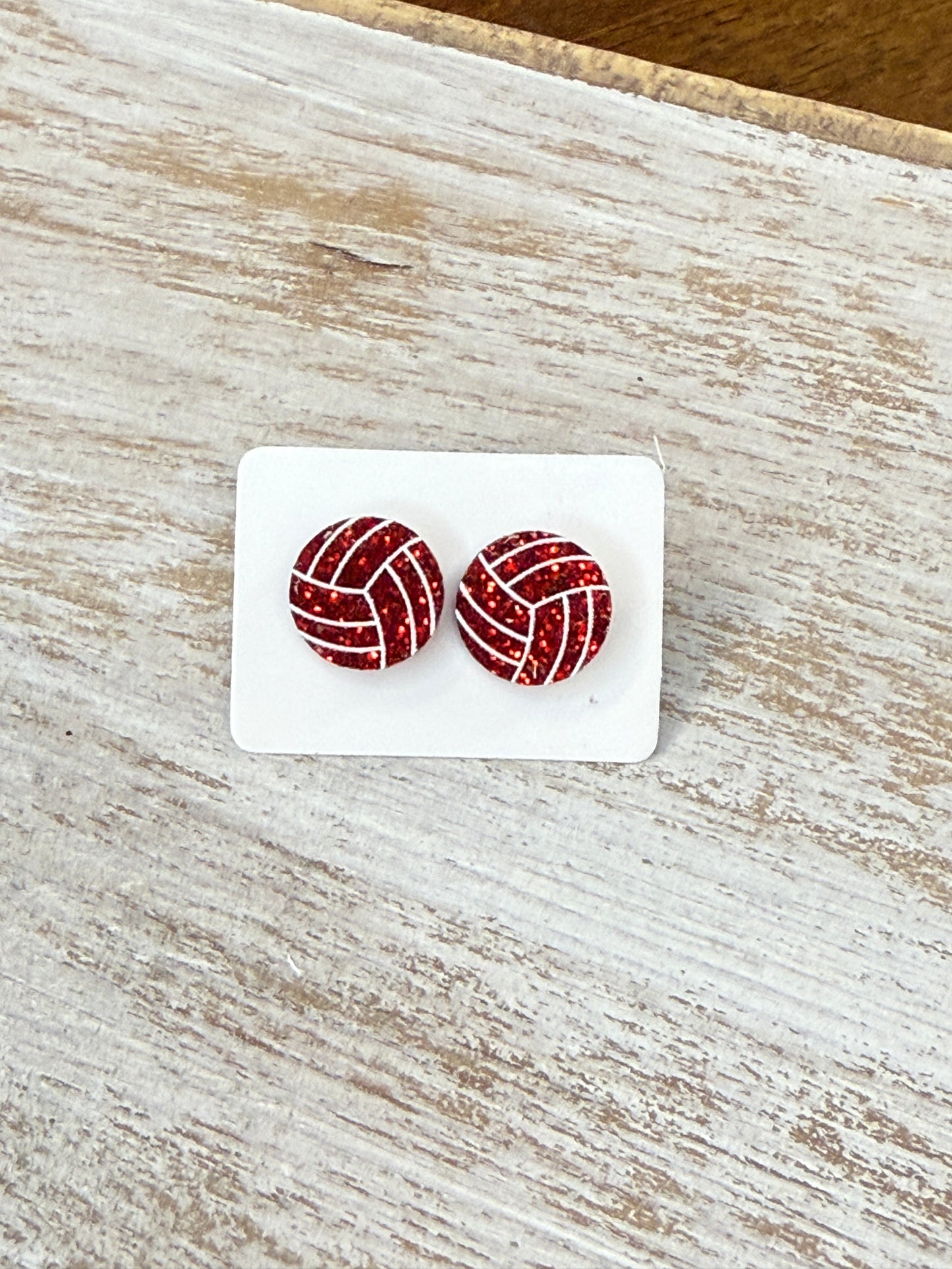 UV Printed Volleyball Acrylic Stud Earrings