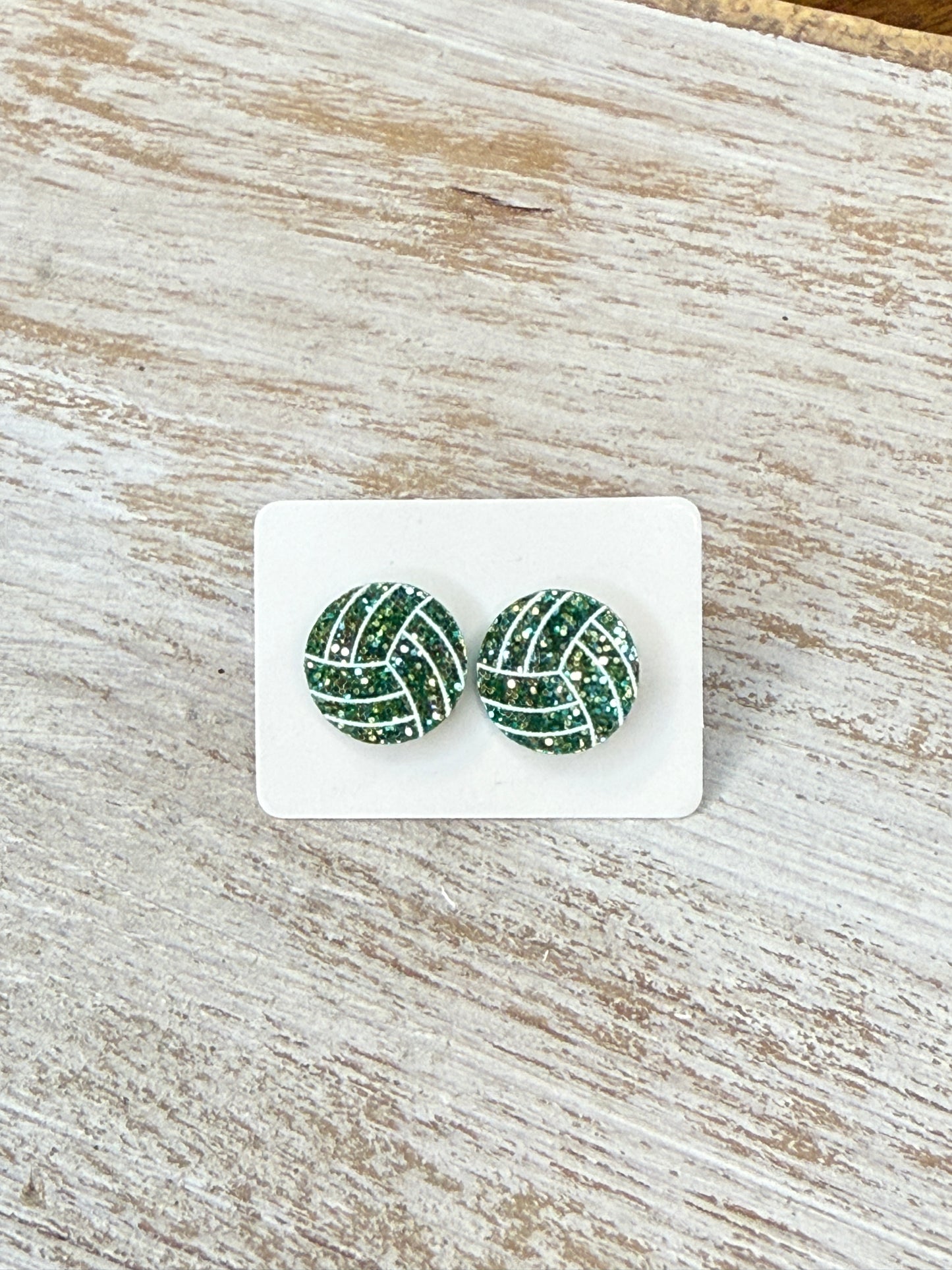 UV Printed Volleyball Acrylic Stud Earrings
