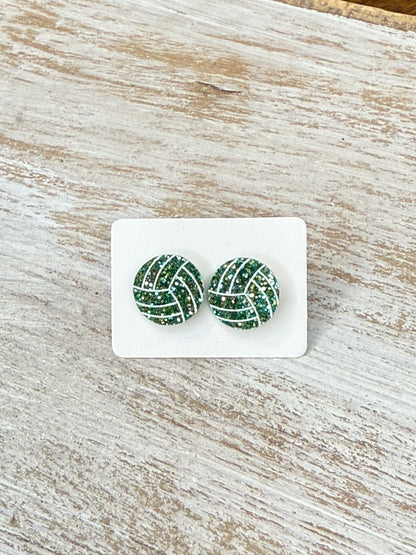 UV Printed Volleyball Acrylic Stud Earrings