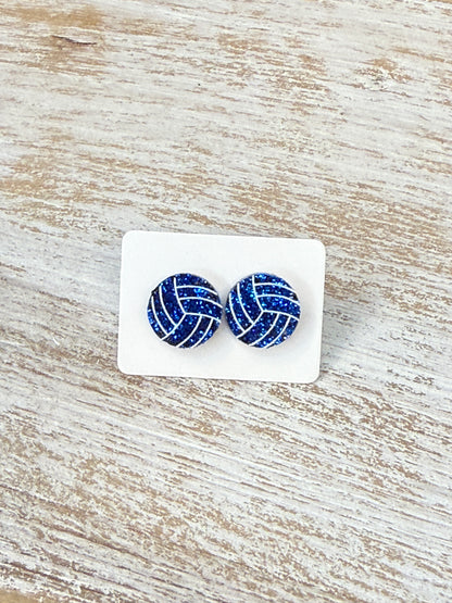 UV Printed Volleyball Acrylic Stud Earrings
