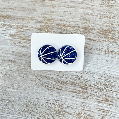 UV Printed Basketball Acrylic Stud Earrings