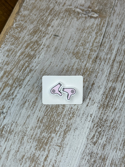 UV Printed Hair Day Hero Acrylic Stud Earrings