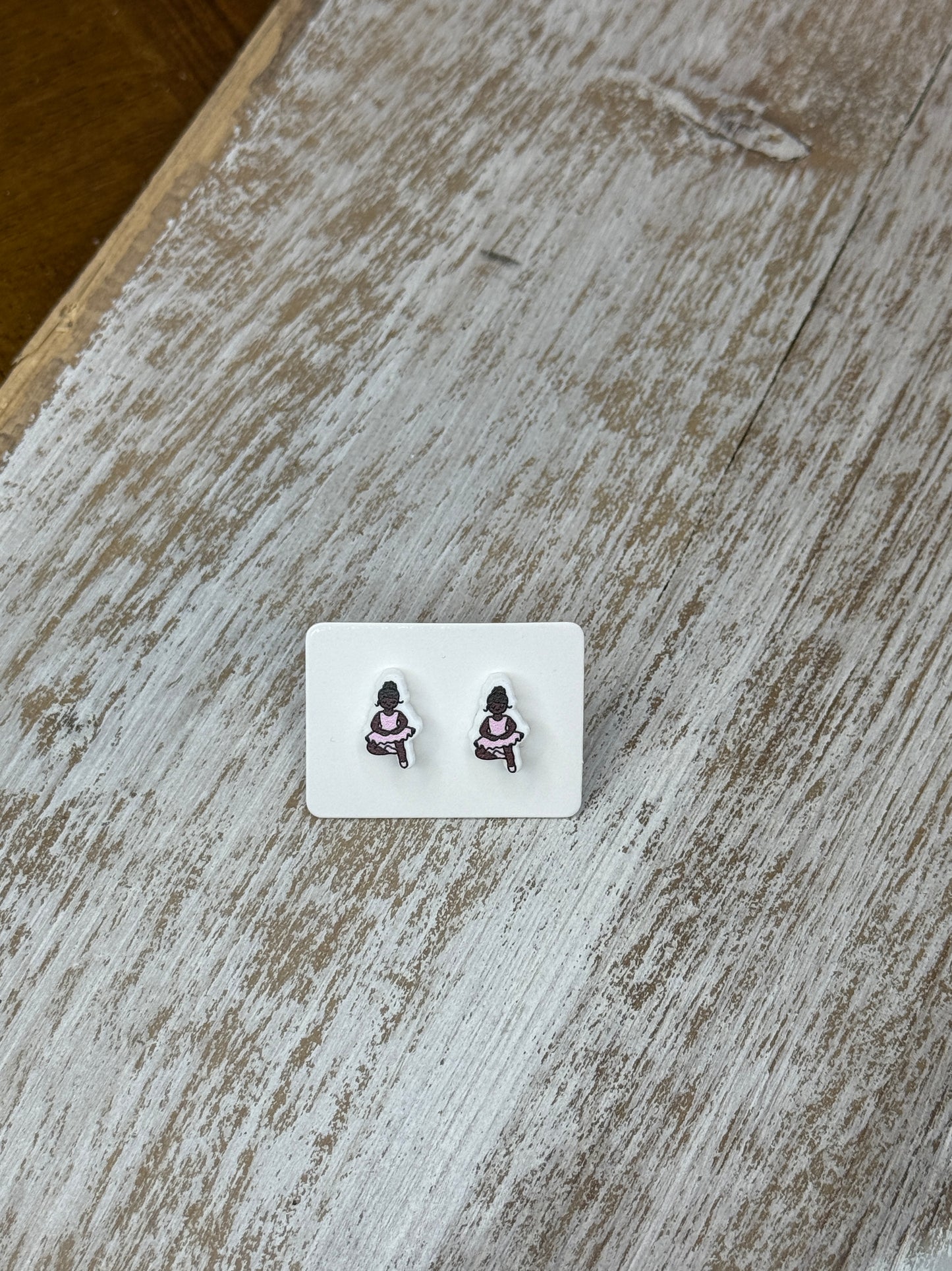 UV Printed Little Dancer Acrylic Stud Earrings