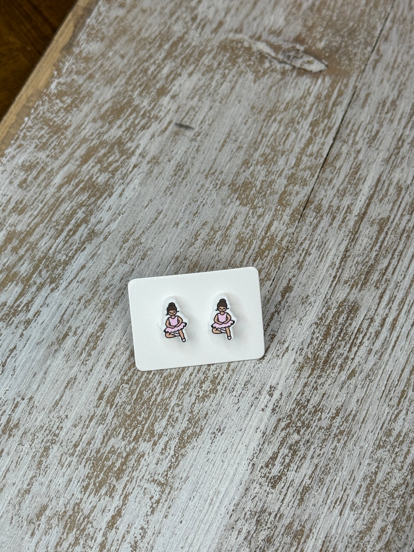 UV Printed Little Dancer Acrylic Stud Earrings