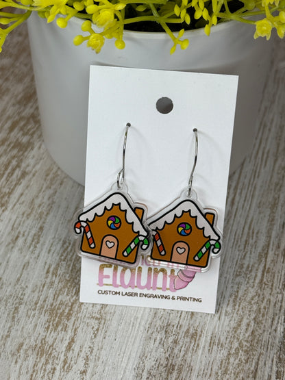 UV Printed Sugar Shack Acrylic Dangle Earrings