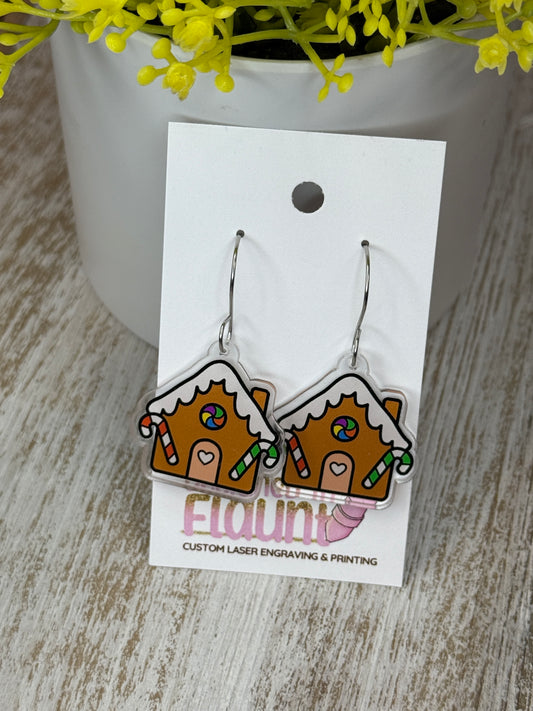 UV Printed Sugar Shack Acrylic Dangle Earrings