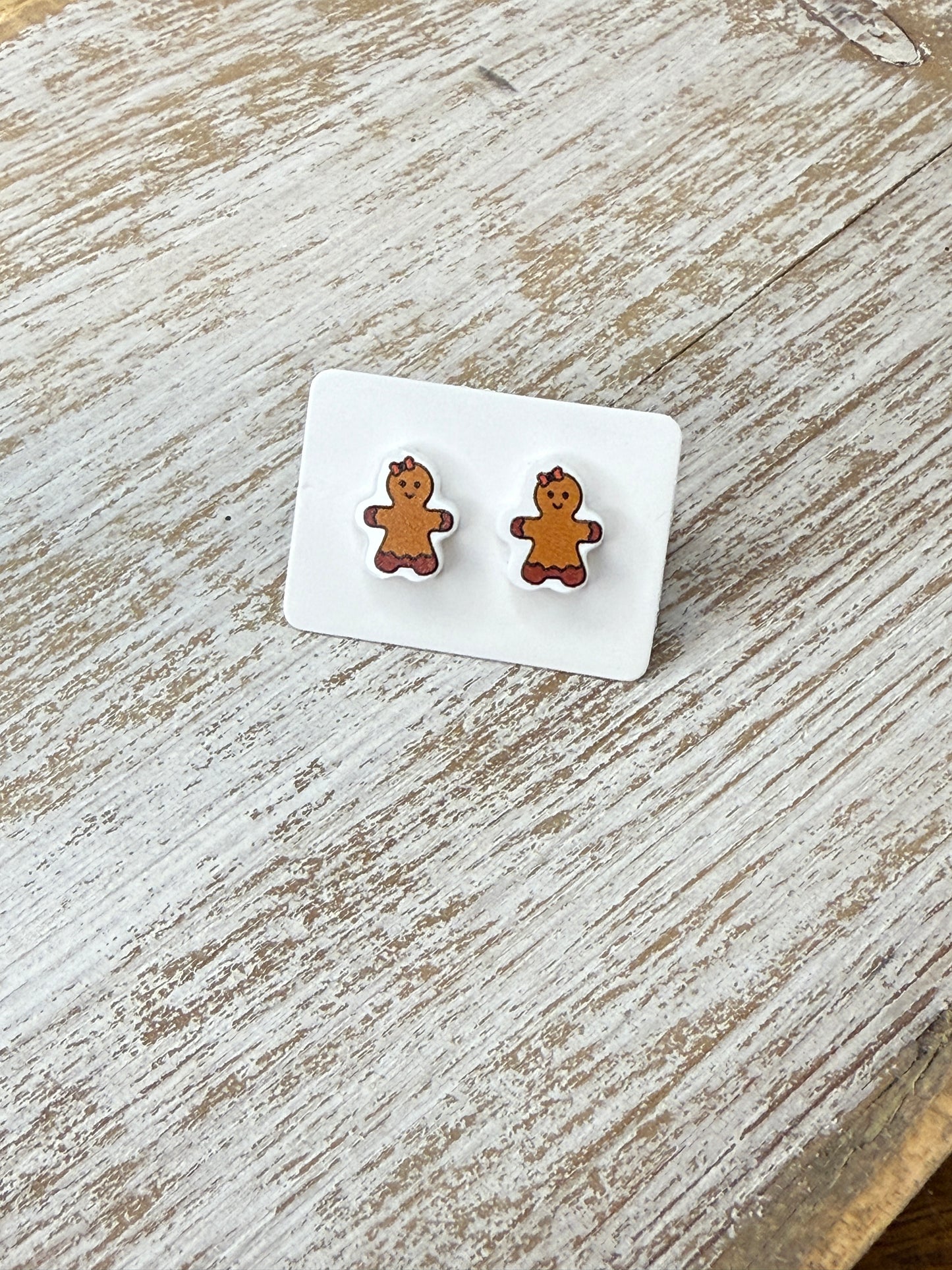 UV Printed Sugar & Spice Ginger Acrylic Stud Earrings