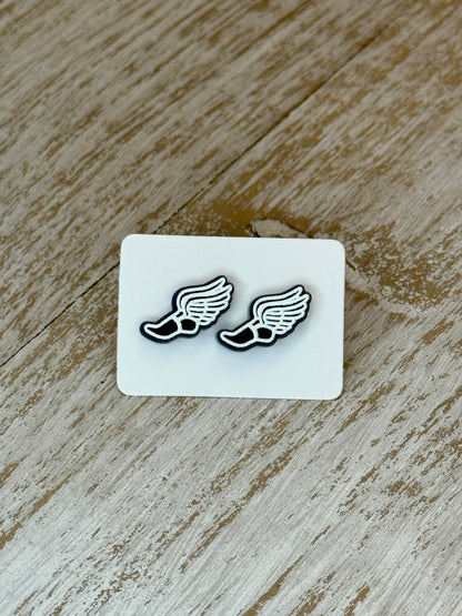 UV Printed Track Star Minis Stud Earrings