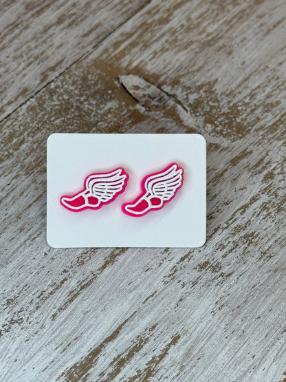 UV Printed Track Star Minis Stud Earrings