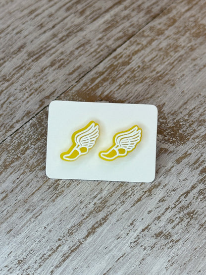 UV Printed Track Star Minis Stud Earrings