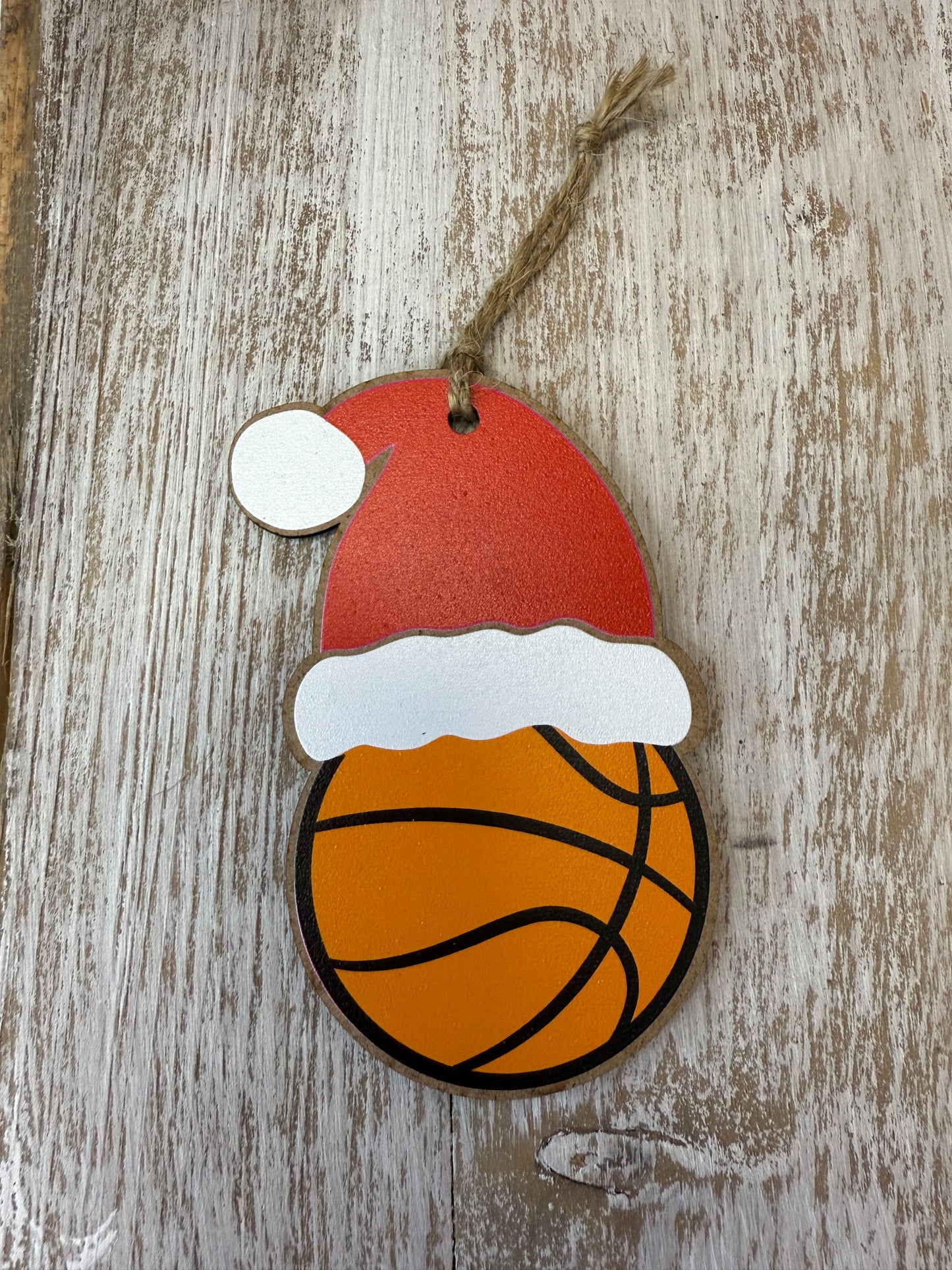 UV Printed Santa's Basketball Player Personalized Name Ornament