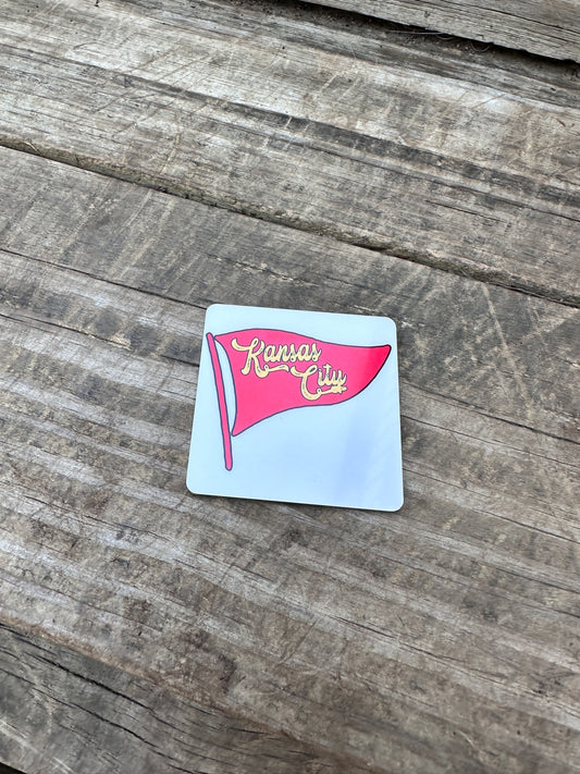 Kansas City Pennant Metal Magnet